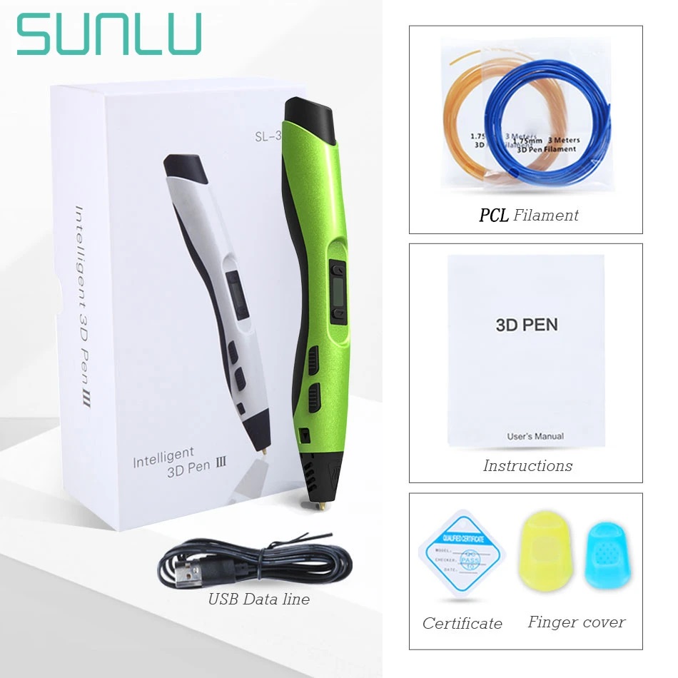 SUNLU SL-300 plus stylo 3d 1.75mm Noir