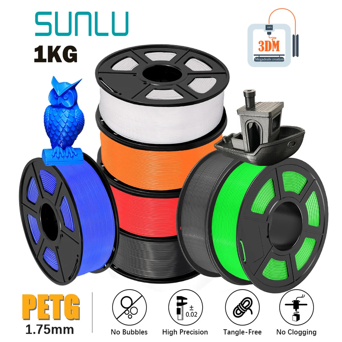 Filament PETG 1,75mm 1kg Impression 3D