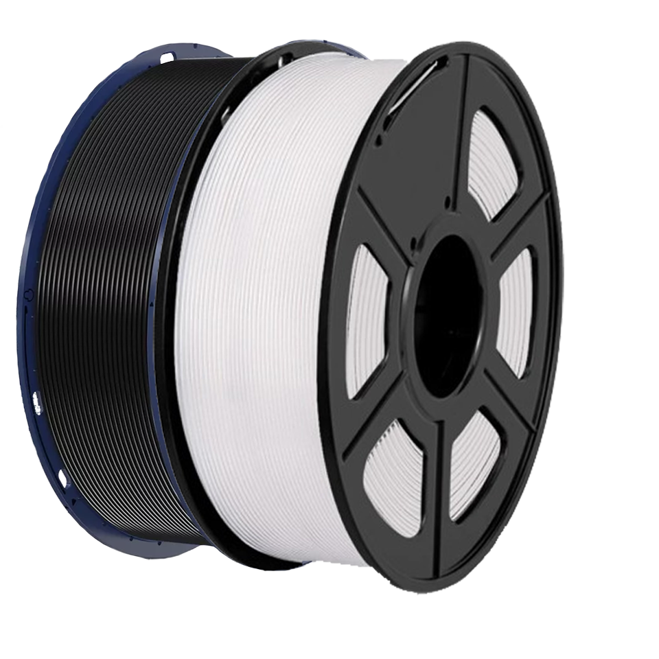 2Kg Filament PLA+ 1kg Blanc & 1kg Noir 1,75 mm Impression 3D