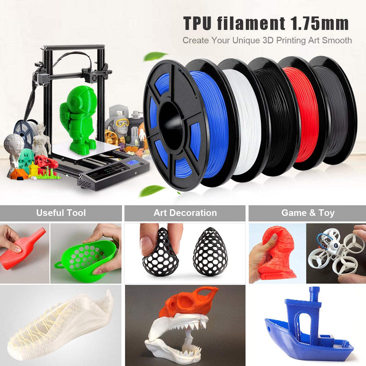 Le filament TPU : un matériau polyvalent pour l’impression 3D