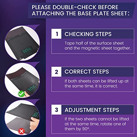 SUNLU 3PCS Magnetic Build Plate 310x310mm