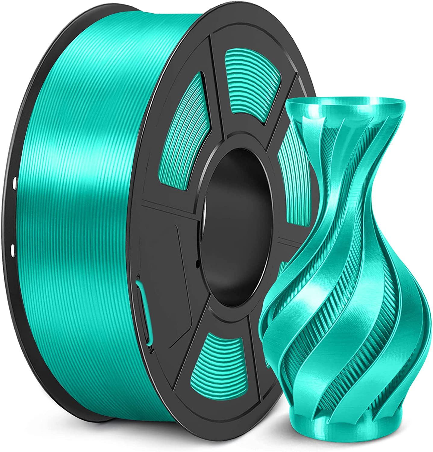 Filament Silk PLA+ Green 1,75 mm 1kg